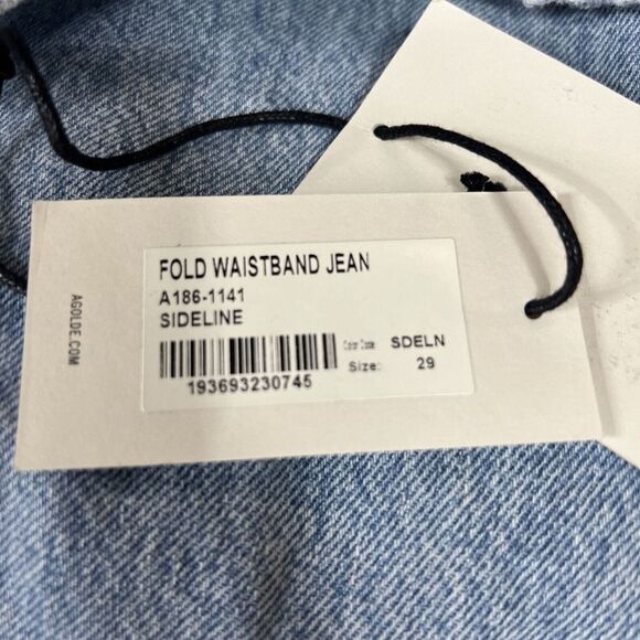 Agolde Folded Wasitband High Rise Jeans Size 29 in Sideline - Picture 11 of 12